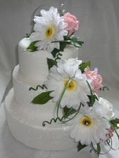 Gerbera & RoseCake Tier Displays